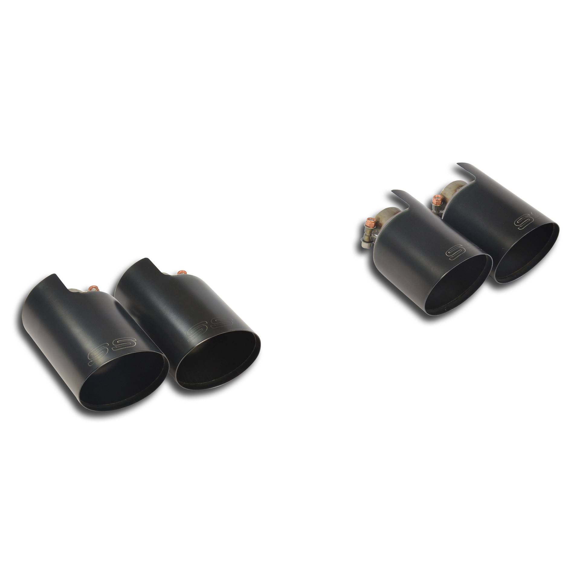 Endrohrsatz Race-Gun Metal Grey Rechts OO100 - Links OO100 